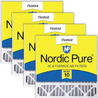 Nordic Pure 20x20x5 (Actual Size: 19 5/8 x 19 7/8 x 4 3/8) Honeywell/Lennox Replacement MERV 10 Air Filters 4 Pack