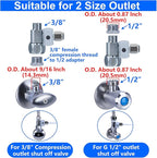 Refrigerator Water Line Kit Connection and 1/4 Compression Ice Maker Installation Kit,1/4" OD Tubing with Quick Connect for Fridge IceMaker RO Systems Water Filters Faucet,+Feed Water Adapter 25ft