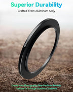 86-95mm Metal Step-Up/Down Ring Adapter Compatible with Mirrorless Cameras DSLR Lens, UV CPL ND Filter Thread Converter, Black