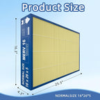 16x26x5 MERV16 Pet Replacement Filter Compatible with Y6605 PureAir PCO3-16-16 Air Purifier（actual size:16.3"" x 25.5"" x 4.3""）