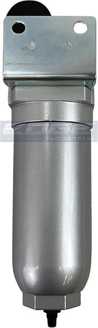 HEAVY DUTY INDUSTRIAL GRADE COALESCING FILTER WITH 0.01u MICRON ELEMENT, METAL BOWL, REMOVES 99.98% MOISTURE, VAPOR AND OIL FROM COMPRESSED AIR LINES, AUTO DRAIN (1" NPT, 11oz)