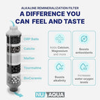 NU Aqua 6-Stage Alkaline Under Sink Reverse Osmosis Water Filter System - 100 GPD RO Filtration & Remineralization - Faucet & Tank - PPM Meter - 100GPD Undersink - Home Kitchen Drinking Water Purifier