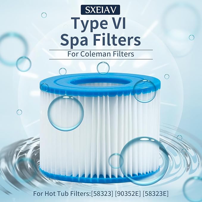 Type vi spa Filter and hot tub Filter Replacement Cartridge for Coleman hot tub Filters, for Inflatable hot tub Filter (16 Pack)