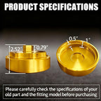 iFJF 68065612AA Fuel Filter Housing Cover Cap Replacement for 2011-2024 Ram 6.7L 2500 3500 4500 5500 2010 DODGE RAM 2500 3500 PICKUP DODGE RAM 4000-5000 Cummins Diesel Engine Billet Aluminum (Gold)