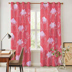 2 Panel Kitchen Cafe Curtains, Desert Camel Sunlight Filtering Nature Air Through, Home Decor Window Covering Tier Curtains for Living Room 104W x 90L inch Summer Sand Camel Animal Vintage Pink