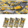 4 Pcs Fluorescent Light Covers for Ceiling Lights Yellow Construction Vehicles Excavators Cranes Trucks Gray Decorative Magnets Light Filters for Office Home Classroom Must Haves 4’ x 2’