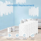 Vilaso 5 Pack MERV 10 Replacement Pre-Filter Compatible with AlorAir CleanShield HEPA 550 & Abestorm HEPA 550 Air Scrubber, 13.7" x 14.8" x 0.8", Extends HEPA Filter Life