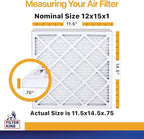 Filter King 12x15x1 Air Filter | 4-PACK | MERV 13 HVAC Pleated A/C Furnace Filters | MADE IN USA | Actual Size: 11.5 x 14.5 x .75"