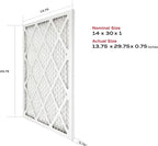 True Blue 14x30x1 MERV 11 Allergen Air Filter (4-Pack) | Electrostatic Pleated HVAC Furnace Air Filter | Replacement Filter for Home Use | Made in USA