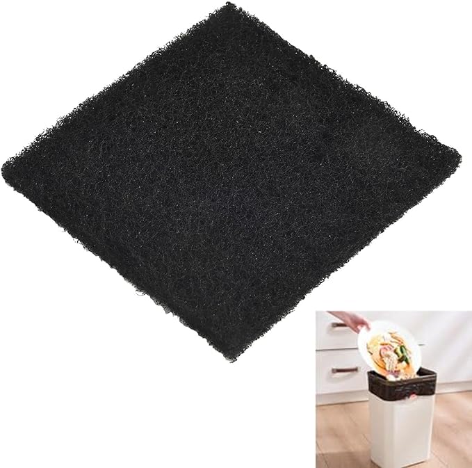 Activated Carbon for Compost Bins – Natural For Control for Indoor Use, 8x8 cm Square Air Purifying Insert, Long Lasting Replaceable Filter for Home Garden Composting Accessories