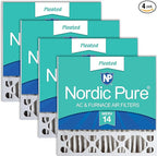 Nordic Pure 20x20x5 (Actual Size: 19 5/8 x 19 7/8 x 4 3/8) Honeywell/Lennox Replacement MERV 14 Air Filters 4 Pack