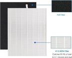 D480 True HEPA Replacement Filter D4, Compatible with Winix D480 Air Purifier, Compare to D4 Filter, Item Number 1712-0100-00, 1 H13 True HEPA Filters + 4 Activated Carbon Pre-Filters