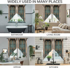 Turquoise Vintage Door Swag Valances for Windows, Countryside Barn Abstract Art Rod Pocket Kitchen Curtains Valance, Small Window Curtains Swag for Cafe Bathroom Living Room, 2 Panels, 28x36 inch