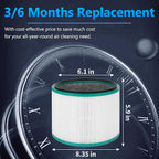 Air Purifier Filter Replacement for Dyson HP01 HP02 DP01 DP02 Desk Air Purifiers, Funmit 360° Combi Glass HEPA Carbon Filter Fit for Dyson Pure Hot Cool Link Air Purifier, Part # 968125-03