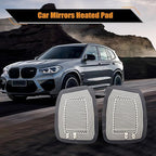 12V Car Rear Mirror Heater, Electric Glass Heating Demister Fast Heat Side Mirror Glass Heater, Metal Glass Heated Pad Car Side Mirror Heated Pad Suitable for Most Car