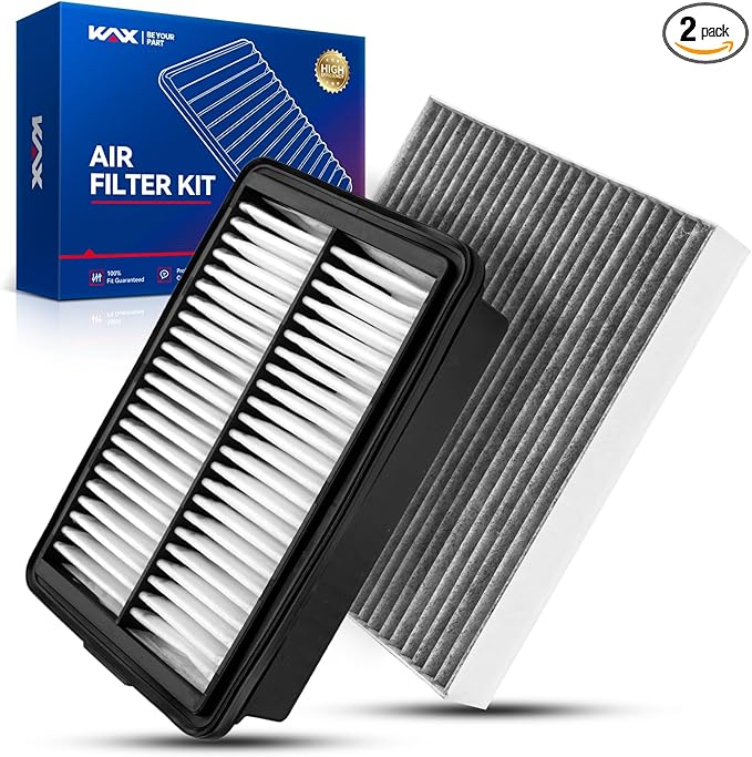 KAX Engine & Cabin Air Filter Kit for Kia Soul 2020-2025, Hyundai Kona 2018-2023, Veloster 2019-2021, Replace# CA12057 CF12160