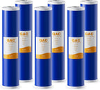 SimPure Whole House Water Filter Cartridges 20" x 4.5" GAC Granular Carbon Filter, For DB20P, DB20P-3, WHB20, GAC-20BB, RFC20-BB, 6 Pack