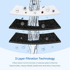 EDRARXD1 Water Filter Replacement, Compatible with Whirlpool WHRARXD1, Everydrop Filter A, EDRARXD1B, Whirlpool WRFF3436RZ, WRMF3636RZ, WRSC5536RZ, WRSF5536RZ, KitchenAid KRFF507HPS, 3 Pack