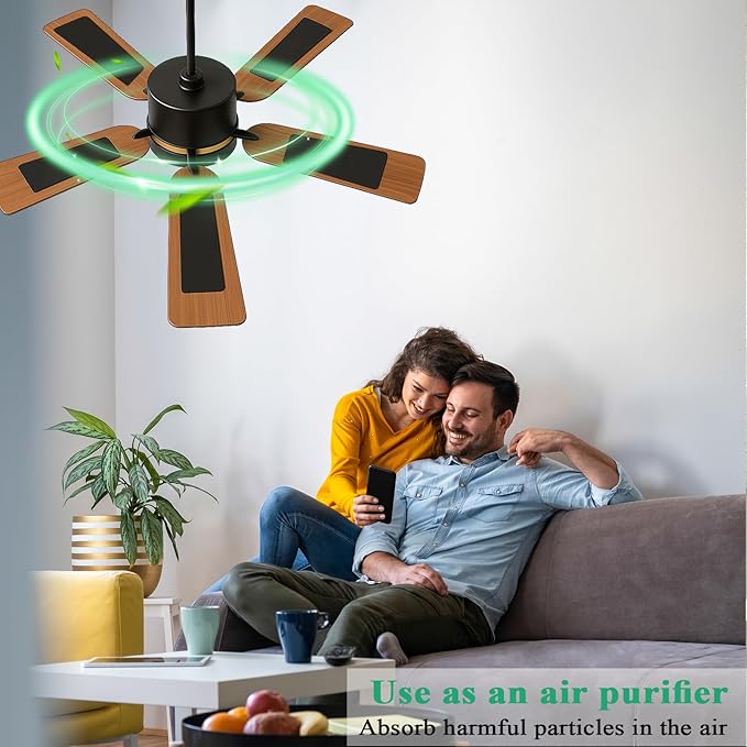 40 Pcs Ceiling Fan Filters for Blades, Fan Air Purifier Pads with Activated Coconut Shell Carbon, Universal Easy Stick Ceiling Fans Filter Fit for Common Household Office Contaminants