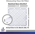 Filter King 24x24x1A Carbon Air Filters | 4 Pack | Carbon MERV 8 HVAC Pleated AC Furnace Filter | Actual Size: 24 x 24 x .75"