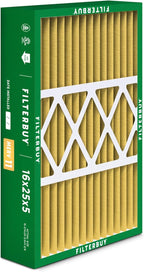 Filterbuy 16x25x5 Air Filter MERV 11 Superior Pet & Allergy Defense (2-Pack), Pleated HVAC AC Furnace Filters for Honeywell FC100A1029, Lennox X6670, and More (Actual Size: 15.75 x 24.75 x 4.38)