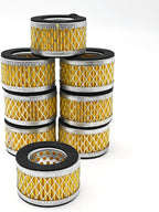 8 Pcs Air Compressor Filter Intake Paper Filter Elements 2.6 x 1.6 Inches Piston Type Air Replacement Filter Element Yellow Air Compressor Accessories