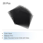 MECCANIXITY 20PCS PC Dust Filter, 140mmx140mm PVC Computer Case Cooler Dustproof Mesh Cover Fan Grills for Computer Chassis Speaker, Black