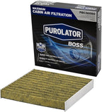 Purolator PBC36080 PurolatorBOSS Automotive Cabin Air Filter with Activated Carbon, Car & Truck Passenger Compartment OEM Filter Replacement for Honda CRV, Civic, HR-V, and more