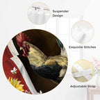 Chicken Sunflowers Bedroom Curtains 72 Inch Length, Window Curtains Tab Top, Farmhouse Animals Red Barn Bees Light Filtering Window Treatments Drapes 52"x72" 2 Panel