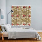 2 Panel Kitchen Cafe Curtains, Desert Camels Sunlight Filtering Nature Air Through, Home Decor Window Covering Tier Curtains for Living Room 104W x 84L inch Tropical Palm Trees Sand Cords Brown