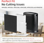 HPA300 HEPA Filter Replacement for Honeywell Air Purifier 3 HEPA R Filters and 6 Pre-cut A Carbon Pre-filter by APPLIANCEMATES