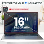 2Pack Magnetic 16 Inch Laptop Privacy Screen 16:10 Aspect Ratio, Removable Anti-Blue/Glare Protector Film, Anti Spy Desktop Security Private Filter 16in