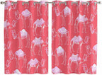 2 Panel Kitchen Cafe Curtains, Desert Camel Sunlight Filtering Nature Air Through, Home Decor Window Covering Tier Curtains for Living Room 104W x 63L inch Summer Sand Camel Animal Vintage Pink