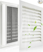 2-Pack Paintable Gable Vents - 18" x 18" Aluminum with Screen, Maximize Ventilation in Attics and Sheds, Vent Opening: 16" x 16"
