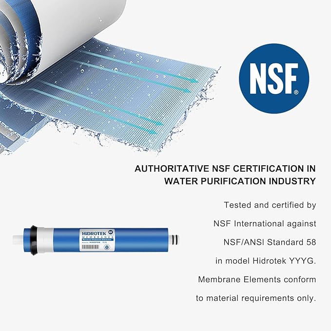 Geekpure Reverse Osmosis RO Membrane 50 GPD -NSF Certificated-Water Filter Replacement -Pack 2
