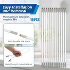 21 Feet Dryer Vent Cleaning Brush Kit, Multi-Scene Durability Chimney Brush with Flexible Nylon Rod, Multi-Purpose lint Cleaning Brush for Drill,Chimneys, fireplaces, Ventilation ducts