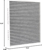P609422 cabin air filter with Activated Carbon Compatible with Freightliner Cascadia, Columbia,and Coronado Replaces AF26235, PA4857, P609422, wix 24318, CAF24003, PA10181(set of 4)