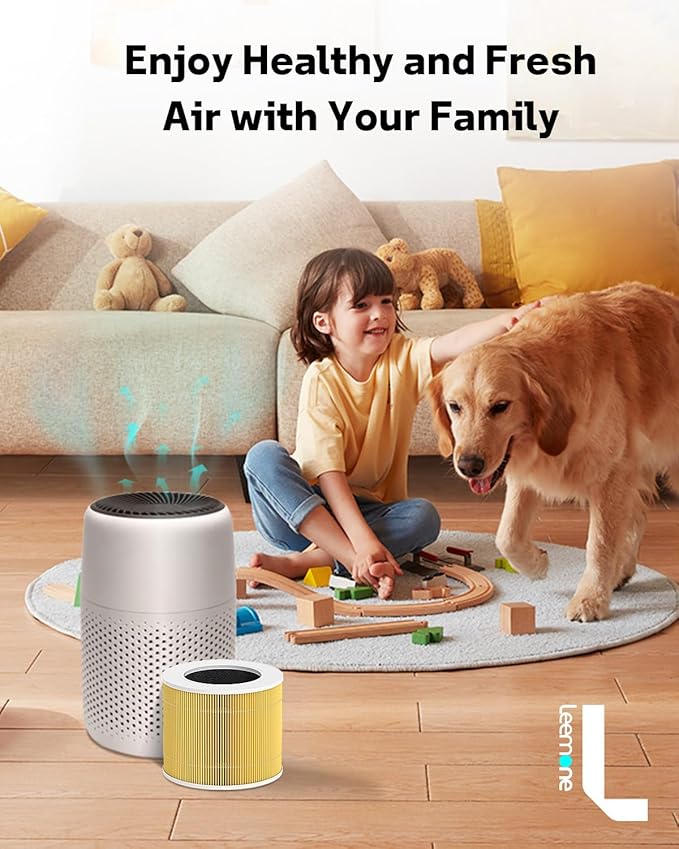 Leemone Core Mini Pet Replacement Filter for LEVOIT Core Mini Air Purifiers, High-Efficiency Activated Carbon, Replace Part Core Mini-RF, 2 Pack,yellow