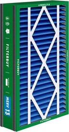 Filterbuy 16x25x3 Air Filter MERV 13 Optimal Smoke & Allergy Defense (3-Pack), Electrostatic Pleated HVAC AC Furnace Filters for Trion Air Bear, Lennox X0581 & More (Actual Size: 15.63 x 24.13 x 3.00)