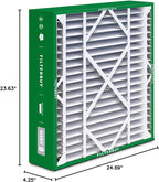 Filterbuy 24x25x5 Air Filter MERV 8 Essential Dust & Allergy Defense (2-Pack), Electrostatic Pleated HVAC AC Furnace Filters for Carrier FILXXCAR0024, Maytag & More (Actual Size: 23.63 x 24.69 x 4.25)