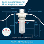 SpiroPure Clear Water Filter Housing 10 inch / 2.5 x 10 / 158117 Transparent Standard Housing (Case of 12)