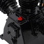 Air Compressor Pump Head, 5-HP Single-Stage Inline-Twin Replacement Air Compressor Pump 3 Cylinder Head, Single-Stage Aluminum Air Compressor Pump Replacement with 115 Max. PSI, 10-12 CFM