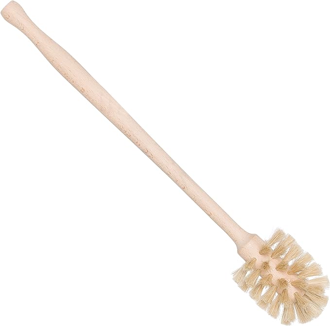 REDECKER Bottle Brush Cleaner - Horsehair and Beechwood Handle for Vases, Pitchers, Mugs, and Baby Bottles, 13-3/4 Inch, Dense Natural Bristles - Wooden Bottle Brush - Bottle Brush Wood Handle