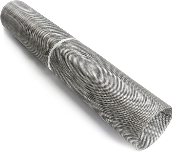 Stainless Steel Woven Wire Mesh Stainless Steel Woven Wire Mesh 14 Mesh Rodent Control Cage Net Garden Insect Screen Corrosion-Resistant Filter - 1.54mm Hole (Silver 14 Mesh)