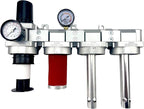 4 STAGE SUPER DUTY INDUSTRIAL GRADE ULTRA CLEAN FILTER REGULATOR COALESCING DESICCANT DRYER SYSTEM FOR COMPRESSED AIR LINES METAL BOWLS GREAT FOR PAINT SPRAY AND PLASMA CUTTER (3/4"NPT AUTO DRAIN)