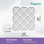 14x14x1 Air Filter MERV 11 (4 Pack) MPR 1000 Pleated AC Furnace Filters for Home Office Air Conditioner AC HVAC Furnace Heating Systems (Exact Dimensions: 13 3/4x13 3/4x3/4 Inches)