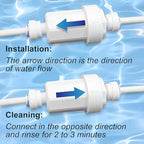 Misting System Water Filter Filter for 3/8 Garden Hose Hard Water Filter Misting System Protector Prevent Blockage 100 Mesh Outdoor Cooling System Patio Outdoor 2 Pieces