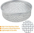 2 Pack RV Flying Insect Screen Furnace Vent Cover Bug Screens, 2.8 x 1.3 Inch Stainless Steel Mesh for Camper, Installation Tool Included