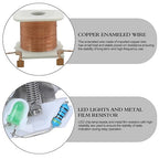 Electromagnetic Power Relay, 14-Pin 5 AMP 12V AC Relay Coil with Socket Base, LED Indicator, 4PDT 4NO 4NC - MY4NJ [Applicable for DIN Rail System]