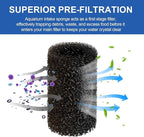 Pre Filter Sponge for Aquarium Shrimp Fry Fish Tank Filter Intake for Marina S10, S15 and S20 Filter,Imagitarium Replacement Filter Foam Cover Aquarium Filter Media Protects Baby Fish & Shrimp-8Pack